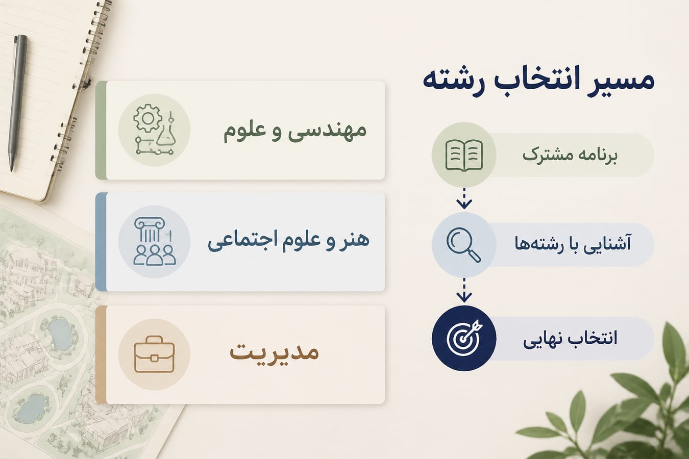 نمودار مسیر انتخاب رشته در دانشگاه سابانجی از گروه برنامه تا رشته نهایی
