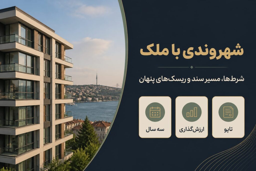 شهروندی ترکیه با خرید ملک؛ شرایط واقعی، ریسک‌ها و تصمیم درست