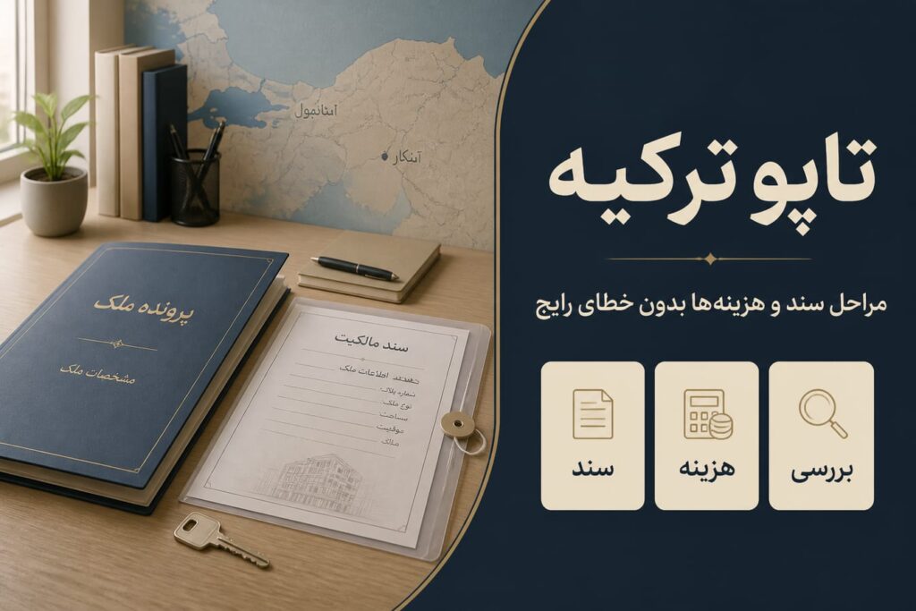 تاپو در ترکیه؛ مراحل انتقال سند، هزینه‌ها و خطاهایی که نباید تکرار کنید