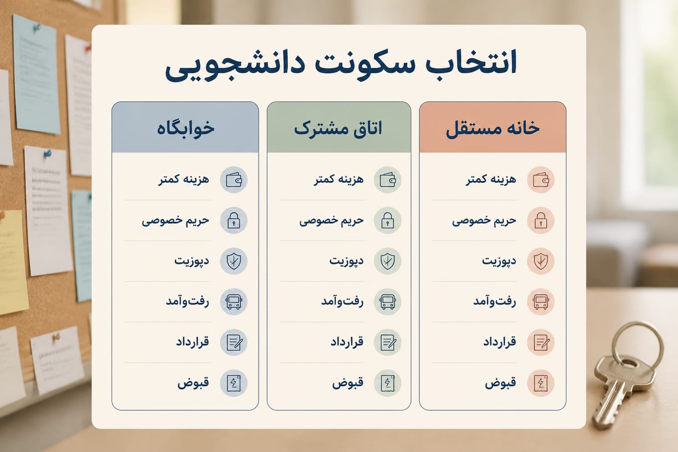 مقایسه خوابگاه، اتاق مشترک و خانه مستقل برای دانشجو در ترکیه